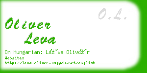 oliver leva business card